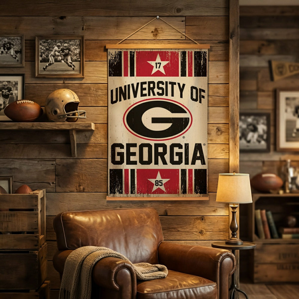 University of Georgia, Canvas Wall Tapestry, Medium, 36x24, Collegiate, Home
