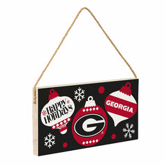 University of Georgia Holiday Wood Wall Sign, 6x11, Collegiate, Home