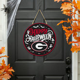 University of Georgia Halloween Round Door Décor with Hanging Rope, 18, Collegiate, Home