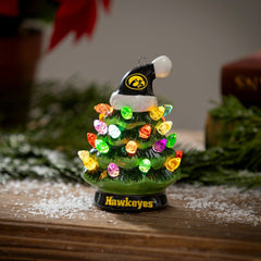 4" Mini LED Tabletop Christmas Tree, Set of 2, University of Iowa, Collegiate, Home
