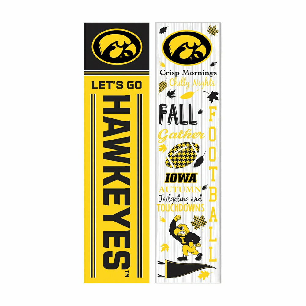 46" Double Sided Leaner, University of Iowa, Fall Seasonal, Collegiate, Home