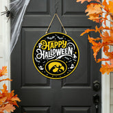 University of Iowa Halloween Round Door Décor with Hanging Rope, 18x18, Collegiate, Home