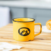 University of Iowa Ceramic Camp Cup with Enamel Finish, 14oz, Collegiate, Home