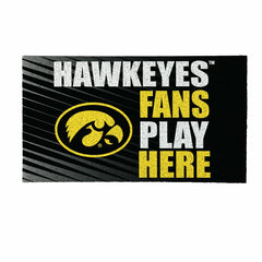 University of Iowa Fan Mat, 28"x16", Collegiate