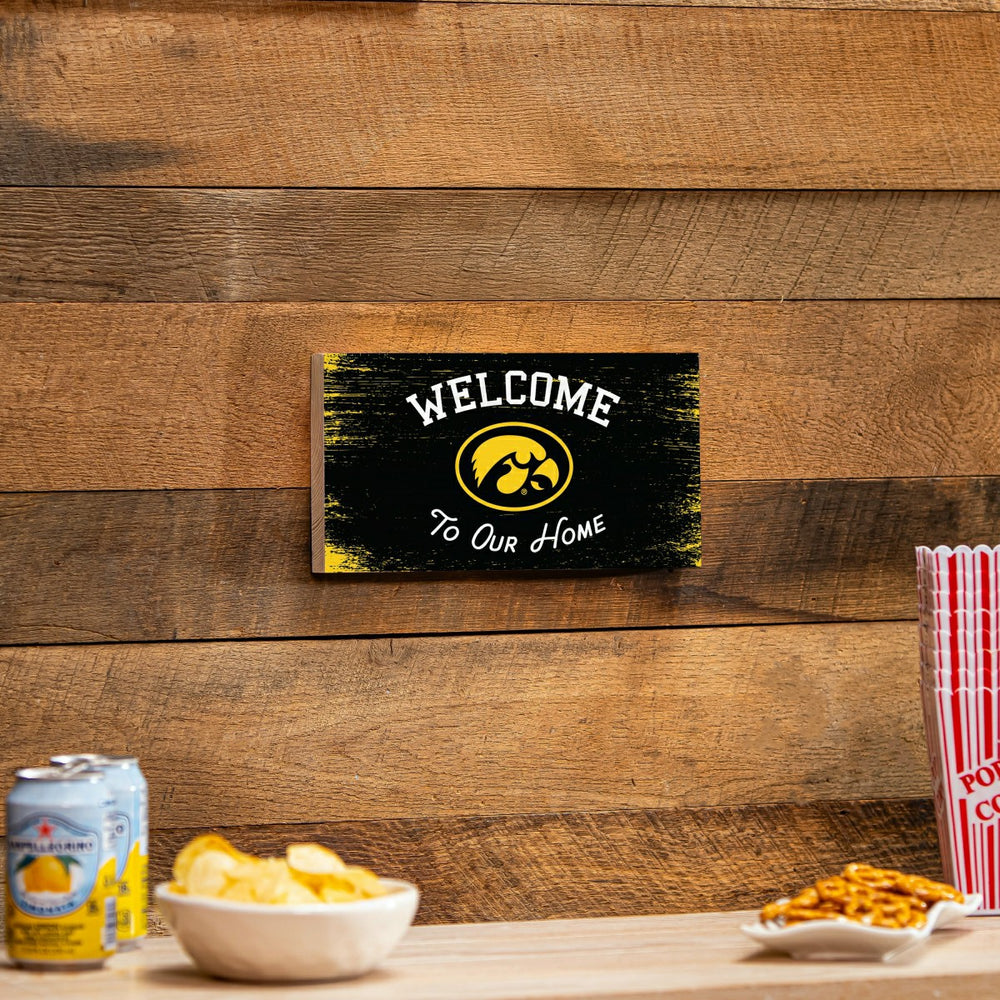 University of Iowa Wood Wall Sign, 6x11, Collegiate, Home