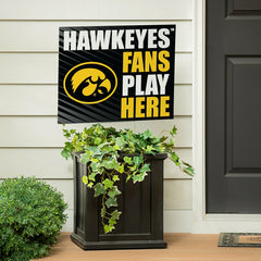 University of Iowa Coroplast Yard Sign "Fans Play Here", Collegiate, Home