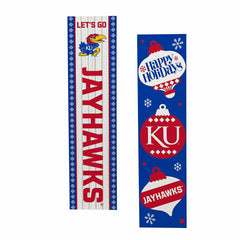 47" Double Sided Leaner, University of Kansas, Christmas, Collegiate, Home