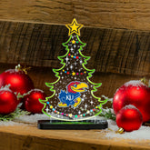 University of Kansas College Holiday Tree Desklite LED Decor, Collegiate, Home