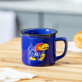 University of Kansas Ceramic Camp Cup with Enamel Finish, 14oz, Collegiate, Home
