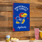 University of Kansas Wood Wall Sign, 16x24, Collegiate, Home