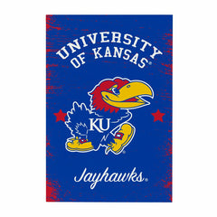 University of Kansas Wood Wall Sign, 16x24, Collegiate, Home