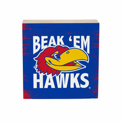 University of Kansas Plock, Down Home Fans, 6x6, Collegiate, Home