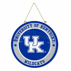 University of Kentucky Round Door Décor with Hanging Rope, 18x18, Collegiate, Home