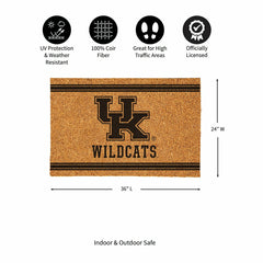 University of Kentucky Large One Color Coir Mat, 36"x24", Collegiate