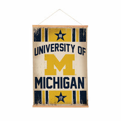 University Of Michigan, Canvas Wall Tapestry, Medium, 36x24, Collegiate, Home