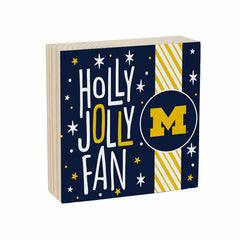 University Of Michigan Block, Holiday, 6x6, Collegiate, Home