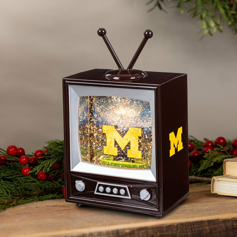 University Of Michigan Vintage TV Water Lantern, Collegiate, Home