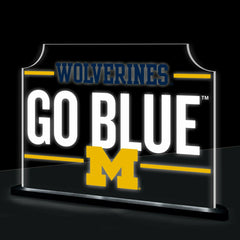 University Of Michigan College Rectangle Desklite LED Decor, Collegiate, Home