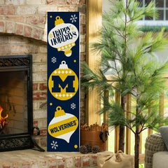 47" Double Sided Leaner, University Of Michigan, Christmas, Collegiate, Home