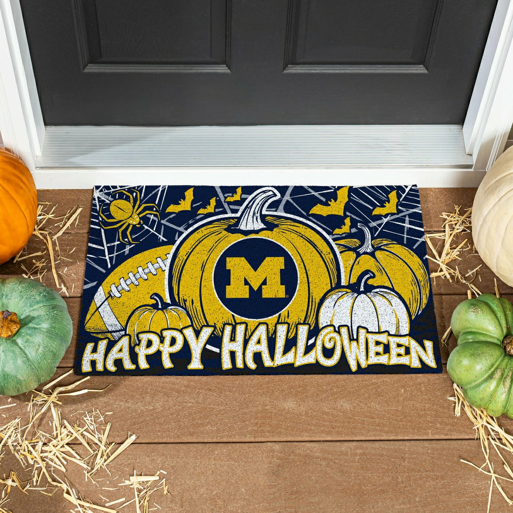 University Of Michigan Halloween PVC Mat, 28"x16", Collegiate