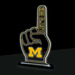 University Of Michigan College Foam Finger Desklite LED Decor, Collegiate, Home