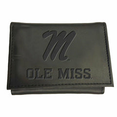 University of Mississippi, Tri-Fold Wallet, Black, Collegiate, Home