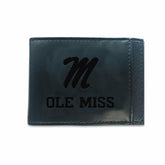 Front Pocket Wallet w/ RFID Blocking, University of Mississippi, Black, Collegiate, Home