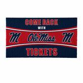28" x 16" PVC Trapper Mat, Come Back with Tickets, University of Missi, Collegiate
