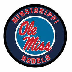 LED Wall Decor, Round, University of Mississippi, Collegiate, Home