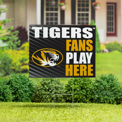 University of Missouri Coroplast Yard Sign "Fans Play Here", Collegiate, Home