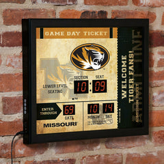 Scoreboard Wall Clock, Missouri, Collegiate, Home
