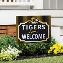 University of Missouri Coroplast Yard Sign, "Fans Welcome", Collegiate, Home