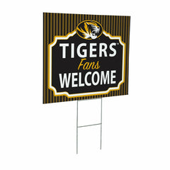 University of Missouri Coroplast Yard Sign, "Fans Welcome", Collegiate, Home