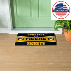 28" x 16" PVC Trapper Mat, Come Back with Tickets, University of Misso, Collegiate