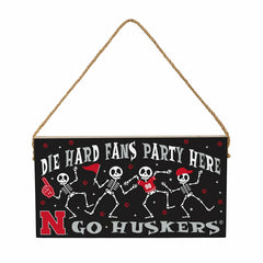 University of Nebraska Halloween Wood Wall Sign, 6x11, Collegiate, Home