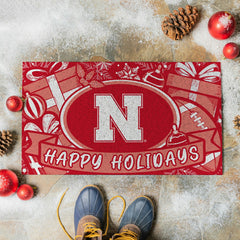 University of Nebraska Holiday PVC Mat, 28"x16", Collegiate