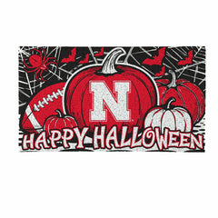 University of Nebraska Halloween PVC Mat, 28"x16", Collegiate