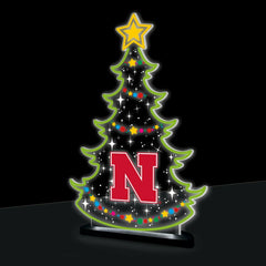 University of Nebraska College Holiday Tree Desklite LED Decor, Collegiate, Home