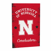 University of Nebraska Wood Wall Sign, 16x24, Collegiate, Home