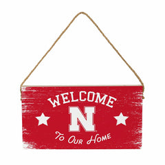 University of Nebraska Wood Wall Sign, 6x11, Collegiate, Home