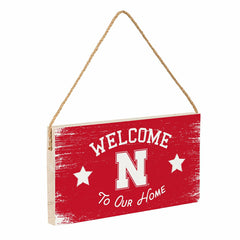 University of Nebraska Wood Wall Sign, 6x11, Collegiate, Home