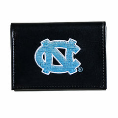 University of North Carolina Black Tri-Fold Embroidered Wallet w/ RFID Blocking, Collegiate, Home