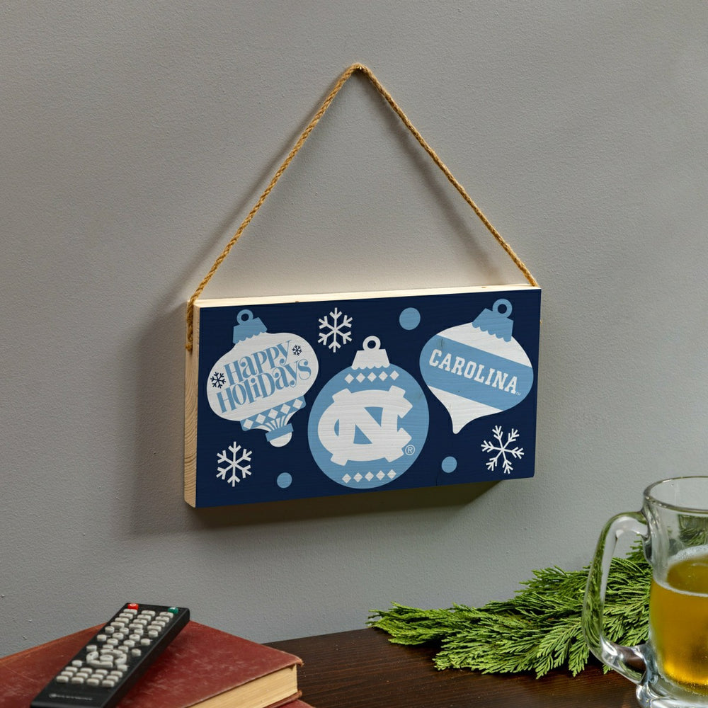 University of North Carolina Holiday Wood Wall Sign, 6x11, Collegiate, Home