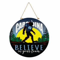 University of North Carolina Bigfoot Round Door Décor with Hanging Rop, Collegiate, Home