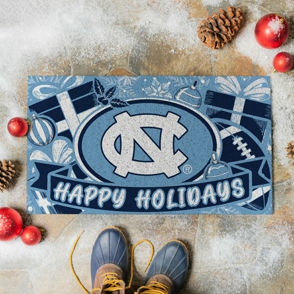 University of North Carolina Holiday PVC Mat, 28"x16", Collegiate