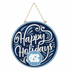 University of North Carolina Holiday Round Door Décor with Hanging Rop, Collegiate, Home
