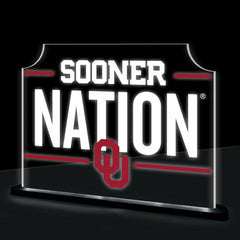 University of Oklahoma College Rectangle Desklite LED Decor, Collegiate, Home
