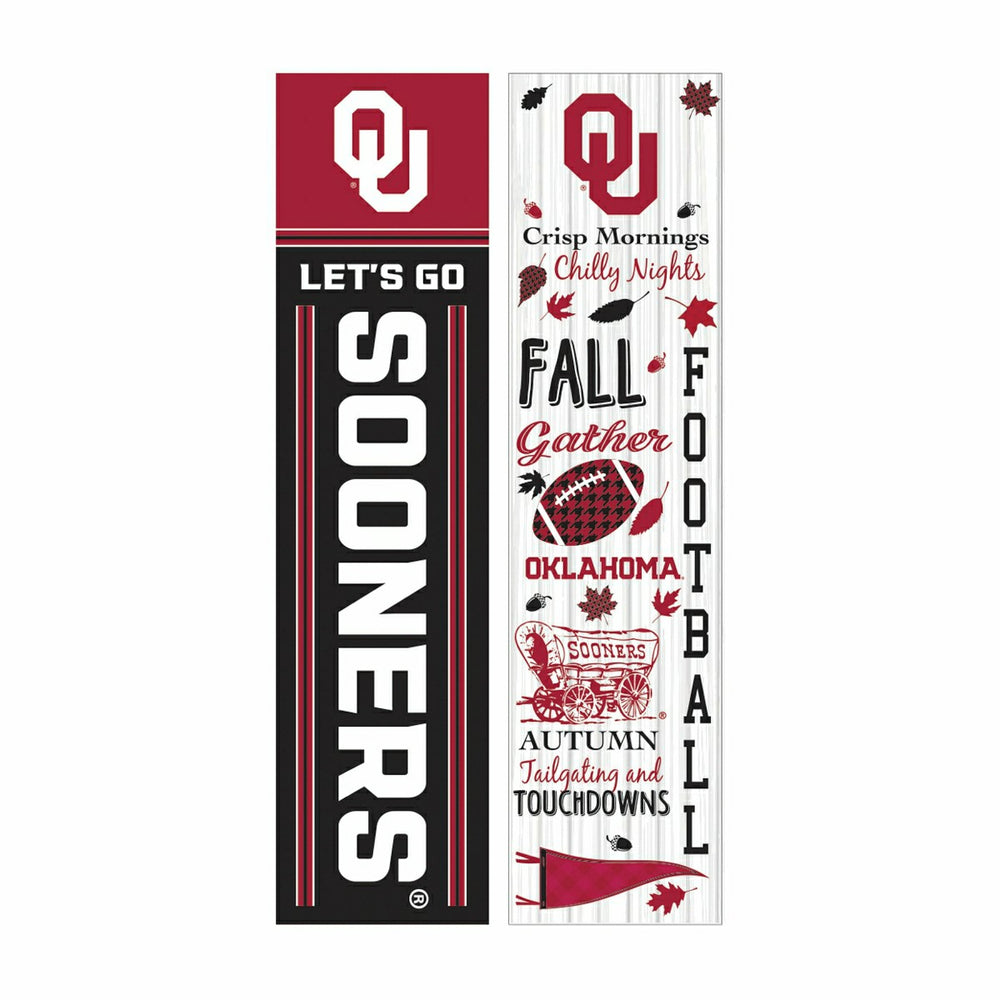 46" Double Sided Leaner, University of Oklahoma, Fall Seasonal, Collegiate, Home