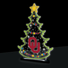 University of Oklahoma College Holiday Tree Desklite LED Decor, Collegiate, Home