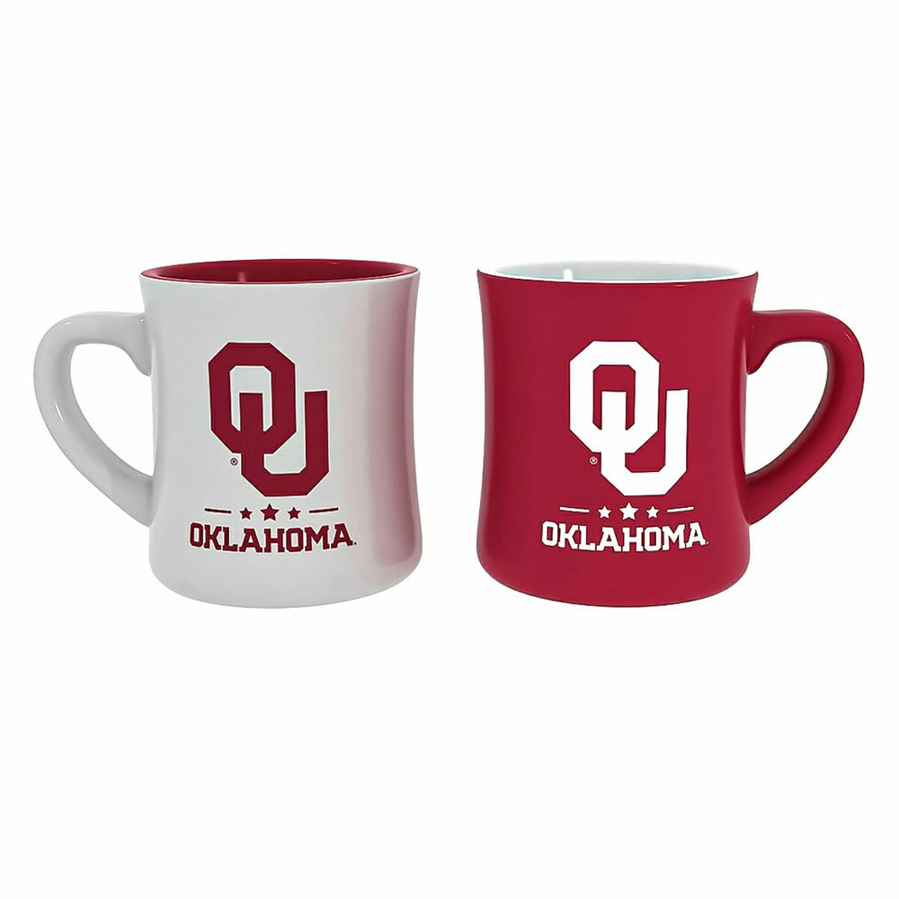 University of Oklahoma 10oz Ceramic Cup Set, 2pc, Collegiate, Home